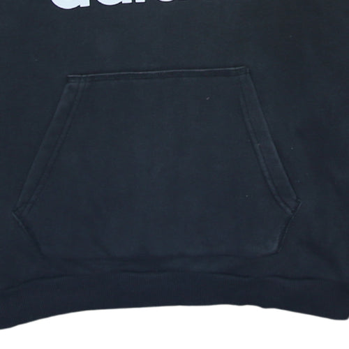 Adidas Mens Black Pullover Hoodie M Sports Retro Graphic Print