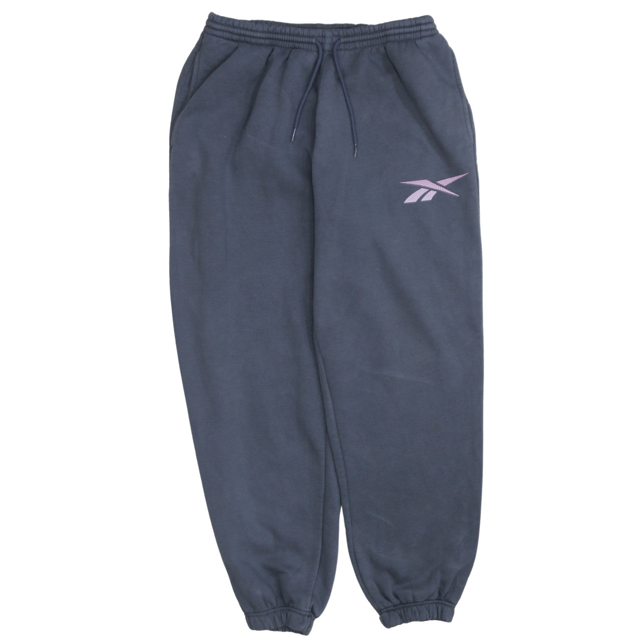 Reebok Women Blue L Fleece Sweatpants Activewear Trousers
