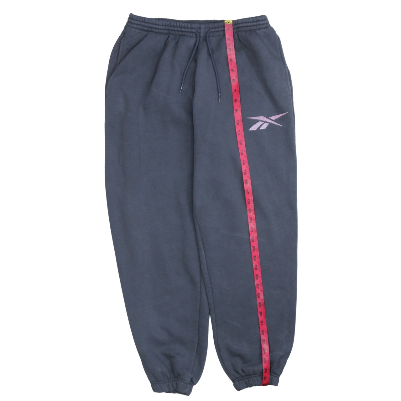 Reebok Women Blue L Fleece Sweatpants Activewear Trousers