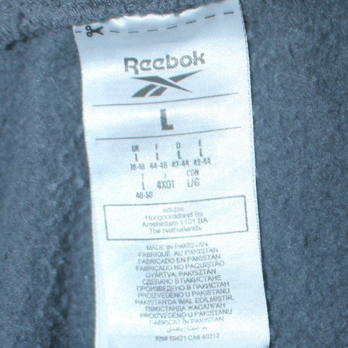 Reebok Women Blue L Fleece Sweatpants Activewear Trousers