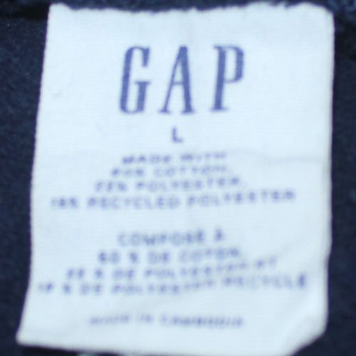 GAP Men's Blue Fleece Jogger Sweatpants L Drawstring Tapered Fit
