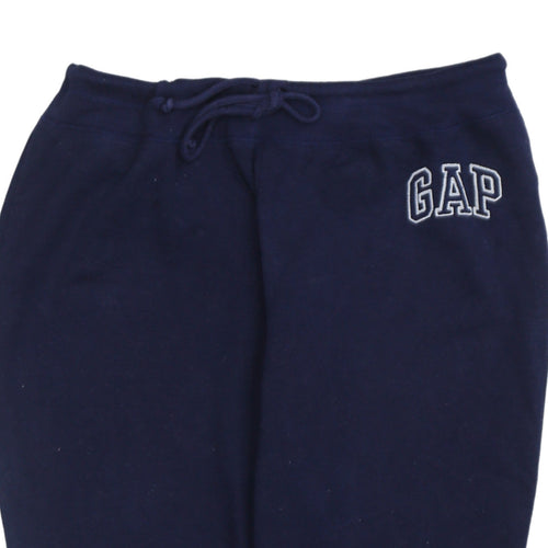 GAP Men's Blue Fleece Jogger Sweatpants L Drawstring Tapered Fit