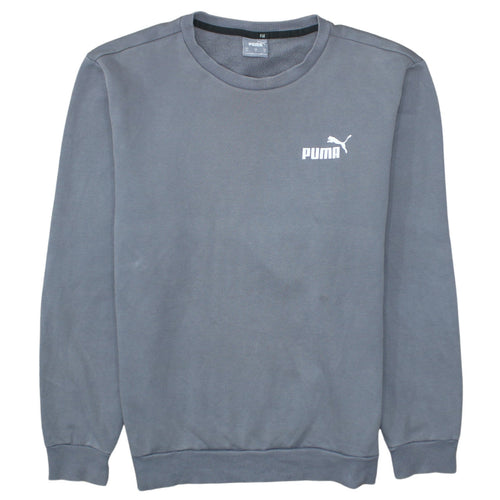Puma Men's Grey Crew Neck Pullover Sweatshirt Size M