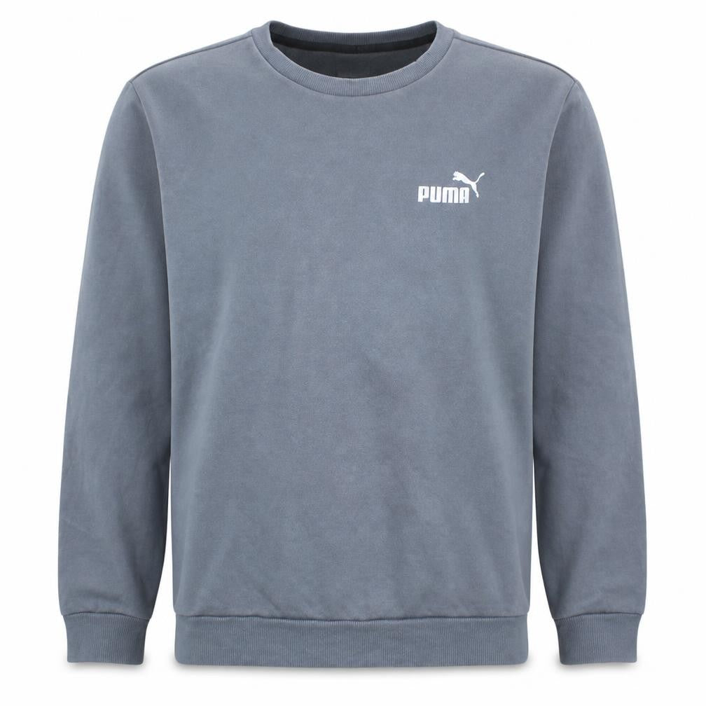 Front view of Puma Men's Grey Crew Neck Pullover Sweatshirt, size M