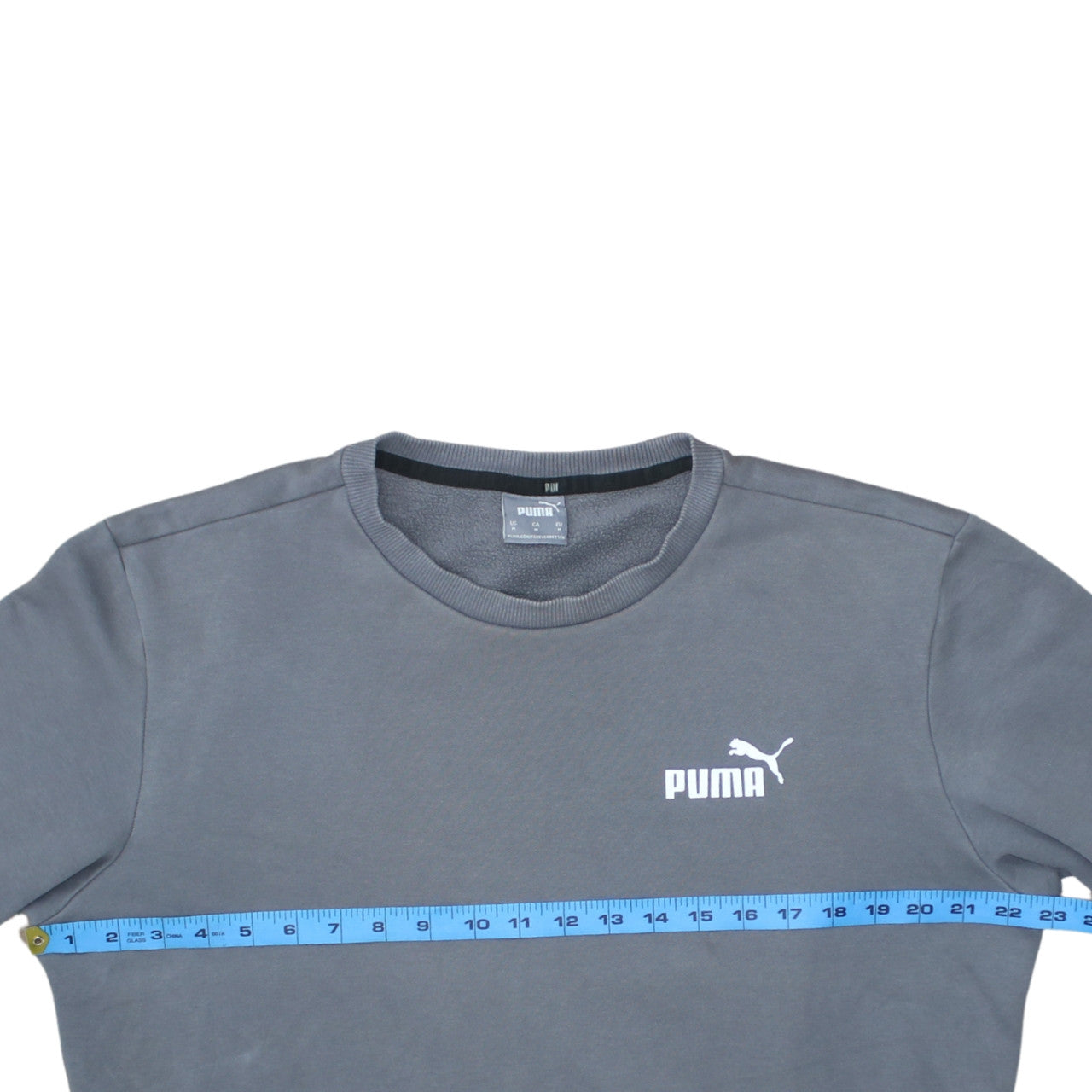 Puma Men's Grey Crew Neck Pullover Sweatshirt Size M