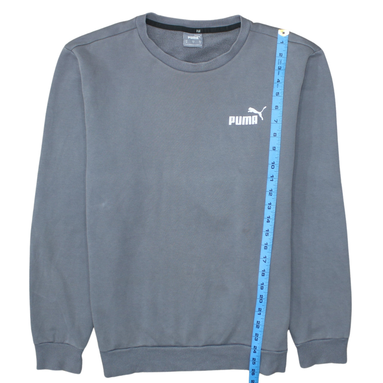 Puma Men's Grey Crew Neck Pullover Sweatshirt Size M