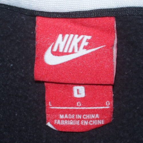 Nike Men's Black Full Zip Hoodie Size L Fleece Sweatshirt