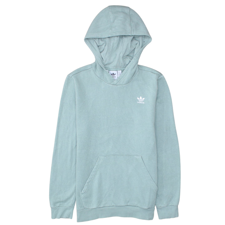 Adidas Boys Green Pullover Hoodie 13-14 Years Classic Logo Sweatshirt