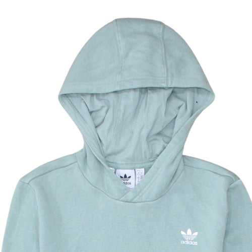 Adidas Boys Green Pullover Hoodie 13-14 Years Classic Logo Sweatshirt