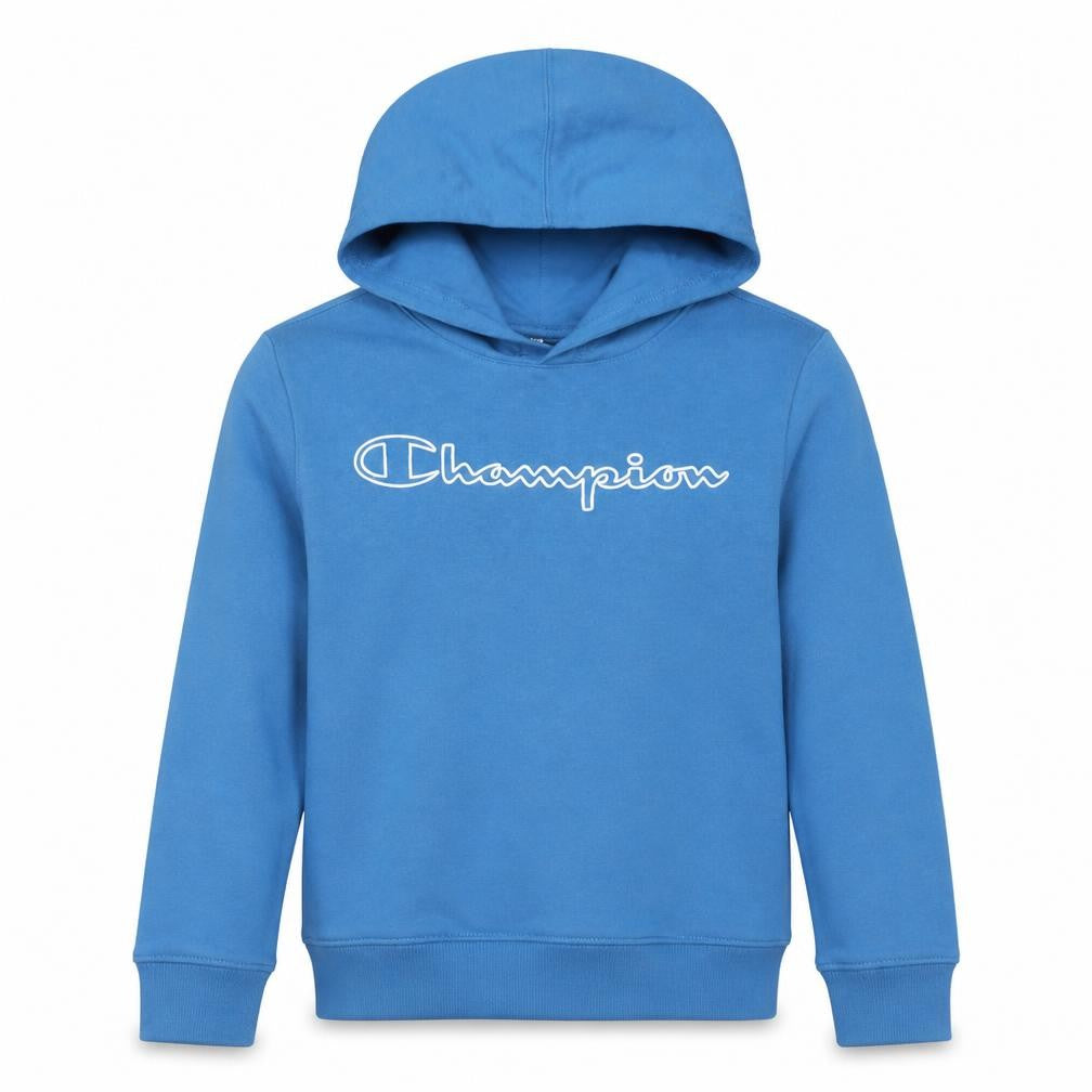 Champion Boys Blue Pullover Hoodie 11-12 Years Logo Fleece Sweatshirt