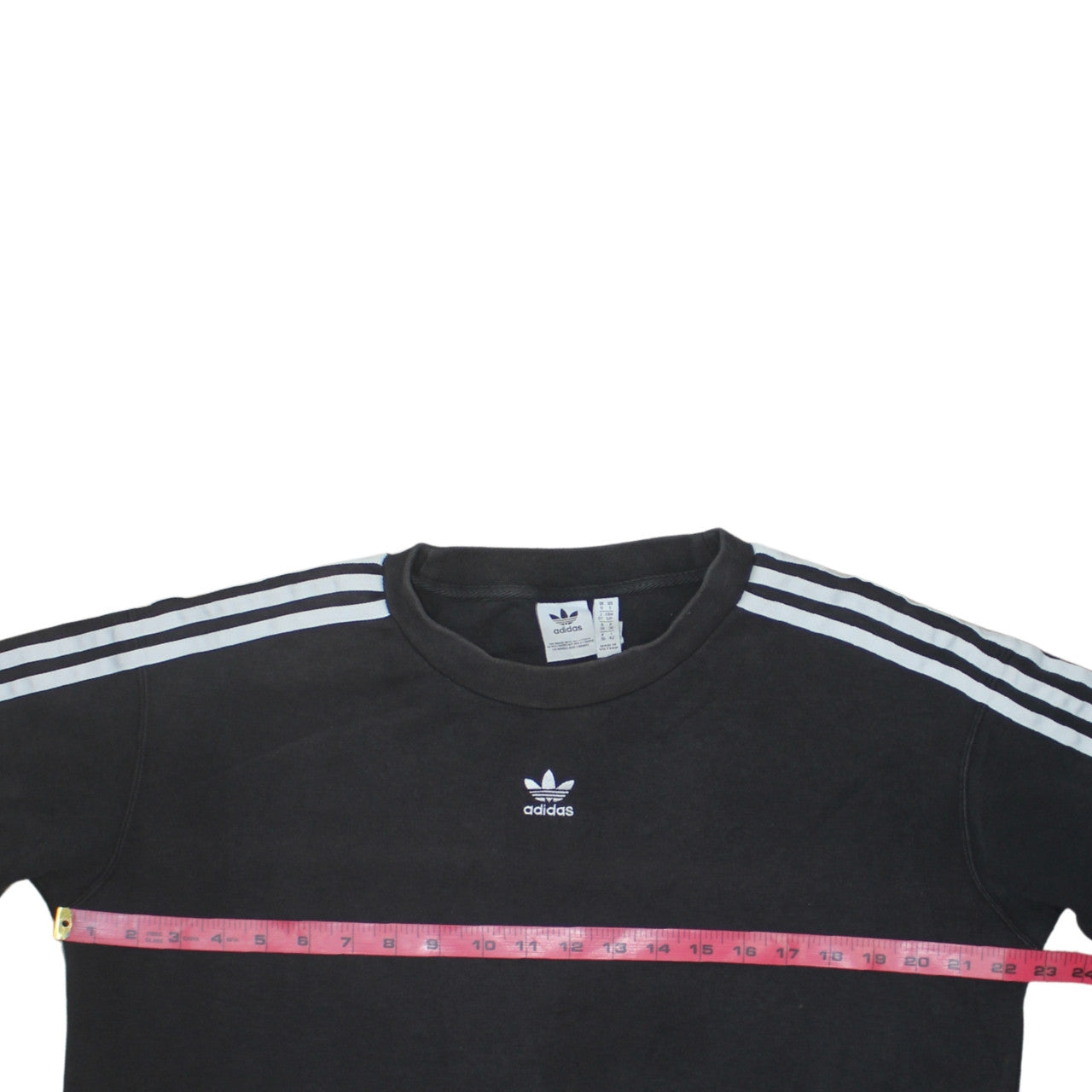 Adidas Women Black Crew Neck Long Sleeve Pullover Sweatshirt UK 10