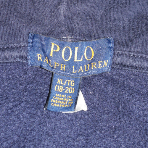 Polo Ralph Lauren Women's Navy Full Zip Hoodie XL Cotton Blend
