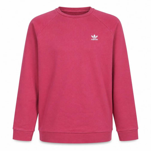 Front view of Adidas men’s pink crew neck pullover sweatshirt m cotton casual