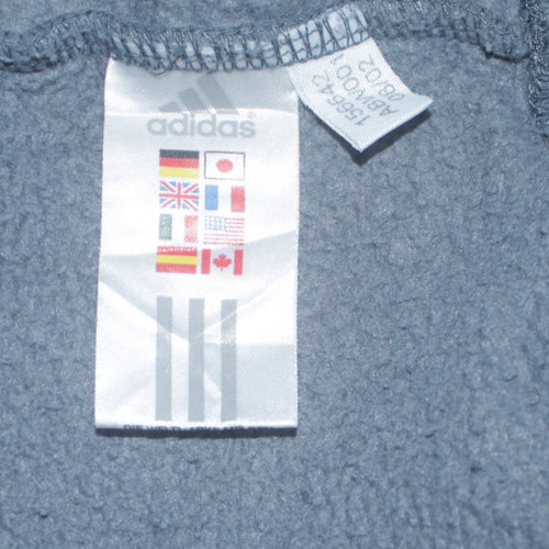 Adidas Men's Grey L Pullover Crew Neck Logo Sweatshirt