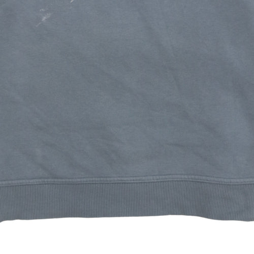 Adidas Men's Grey L Pullover Crew Neck Logo Sweatshirt