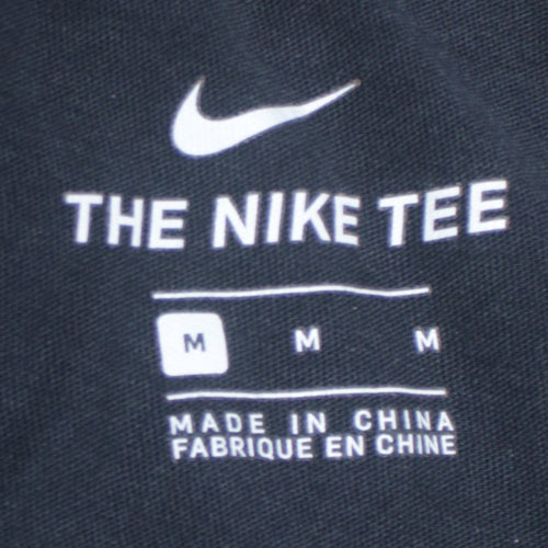 Nike Men's Black Crew Neck Short Sleeve Cotton T-Shirt Size M