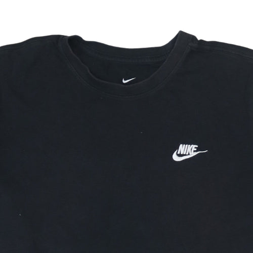 Nike Men's Black Crew Neck Short Sleeve Cotton T-Shirt Size M