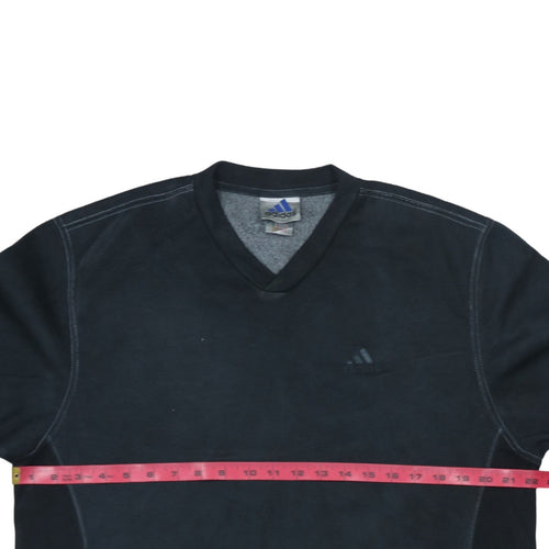 Adidas Men's Black V-Neck Pullover Sweatshirt Size L