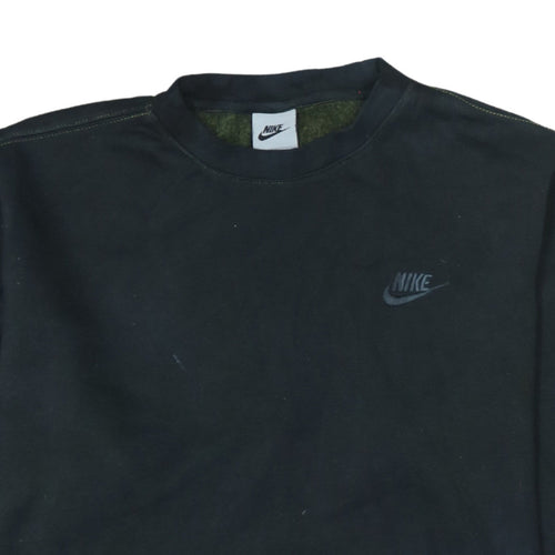 Nike Men’s Black Crew Neck Fleece Sweatshirt Size M Regular Fit