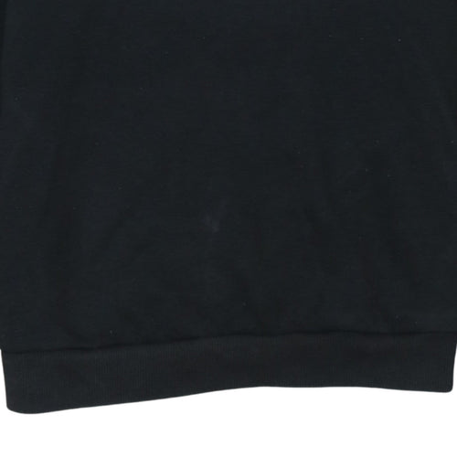 Adidas Womens Black Pullover Hoodie Size M 12-14 Logo Print