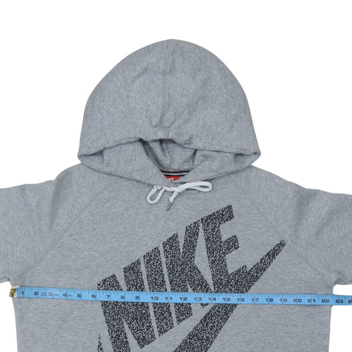 Nike Men's Grey Pullover Hoodie L Logo Graphic Sportswear