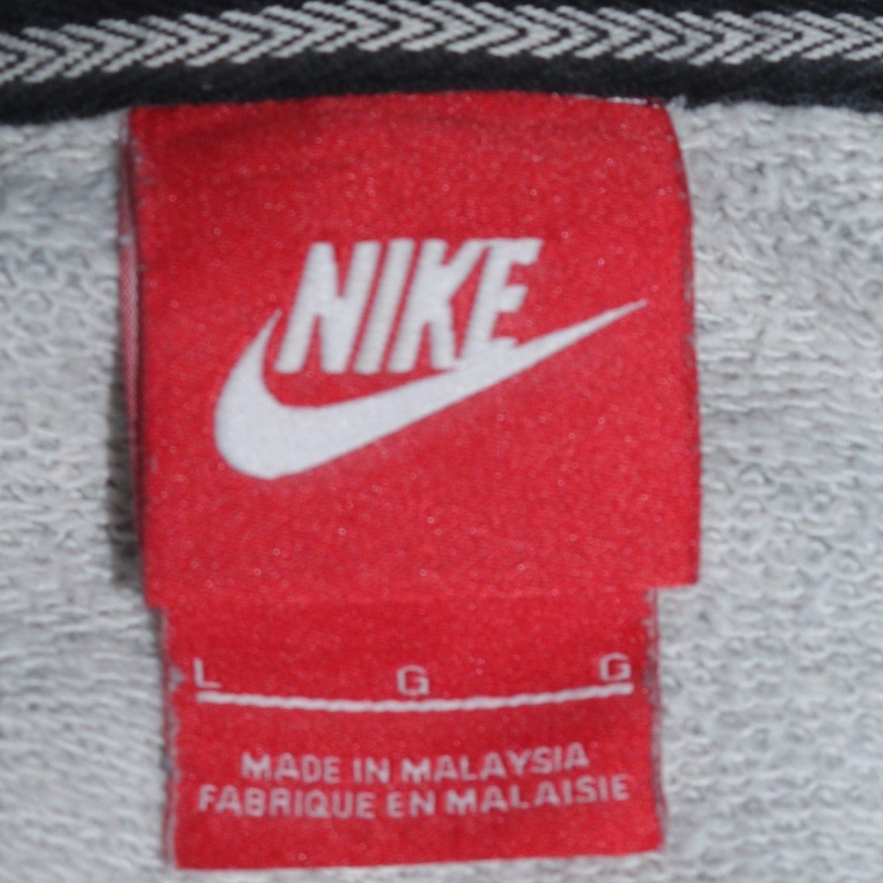 Nike Men's Grey Pullover Hoodie L Logo Graphic Sportswear