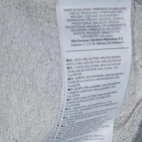 Nike Men's Grey Pullover Hoodie L Logo Graphic Sportswear