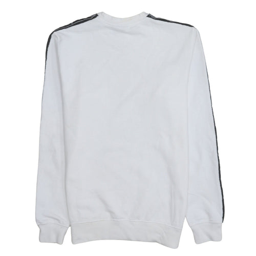 Champion Men's White Small Pullover Sweatshirt with Logo Taping