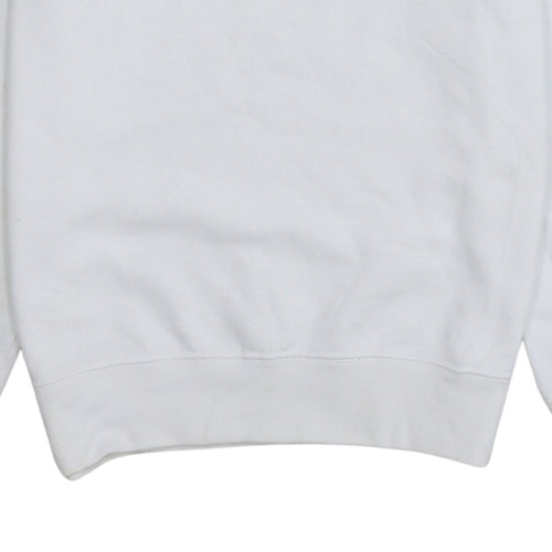 Champion Men's White Small Pullover Sweatshirt with Logo Taping