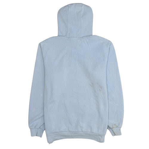 Adidas Mens Blue Pullover Hoodie Medium Classic Logo Cotton Blend