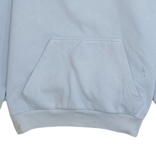 Adidas Mens Blue Pullover Hoodie Medium Classic Logo Cotton Blend