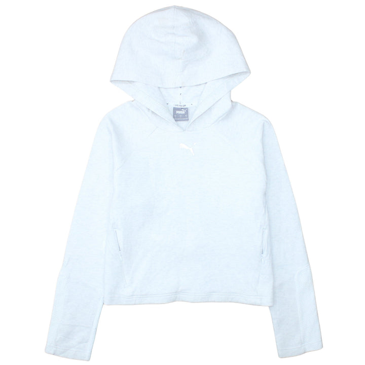 Puma Women Light Grey Pullover Hoodie Small Keeps You Dry