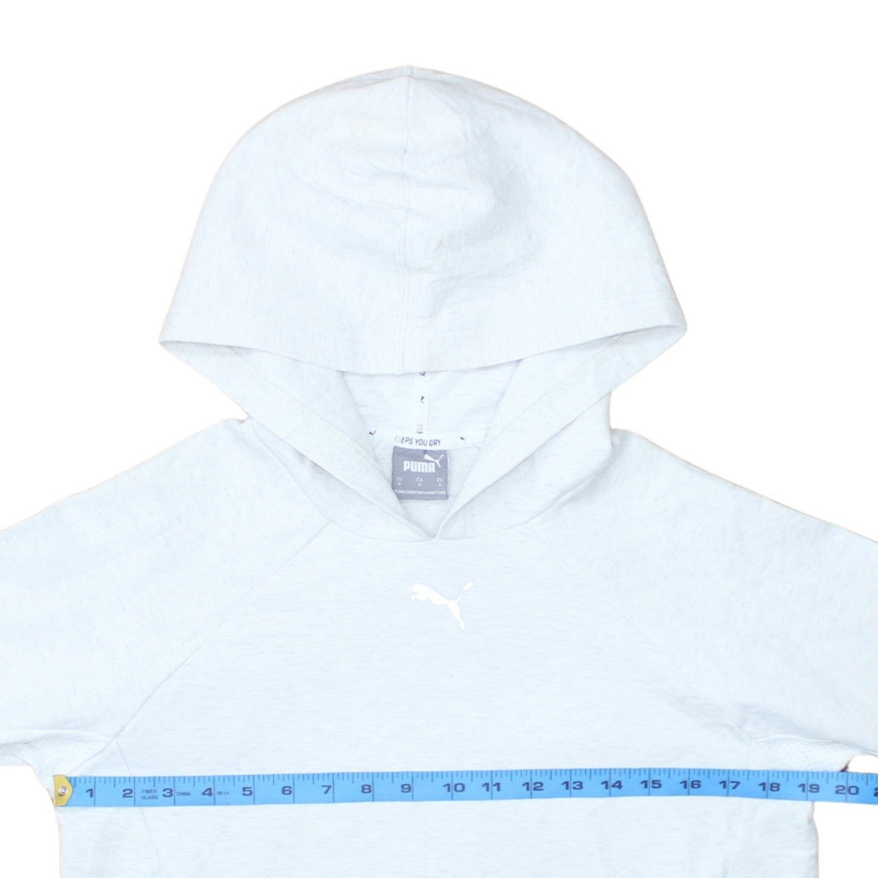 Puma Women Light Grey Pullover Hoodie Small Keeps You Dry
