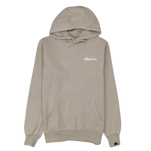 Ellesse Men's Beige Pullover Hoodie XS Regular Fit Logo Fleece