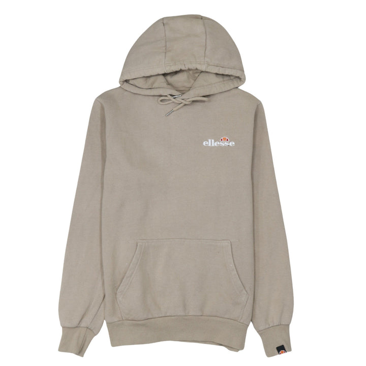 Ellesse Men's Beige Pullover Hoodie XS Regular Fit Logo Fleece