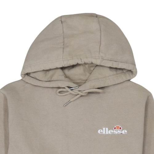 Ellesse Men's Beige Pullover Hoodie XS Regular Fit Logo Fleece