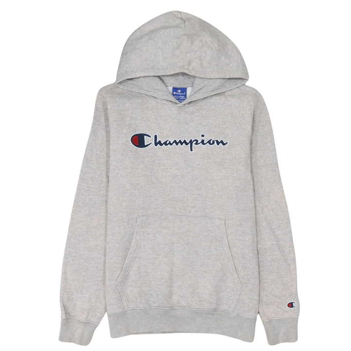 Champion Boys Grey Pullover Hoodie 2XL 15-16 Years Fleece Logo Sweatshirt