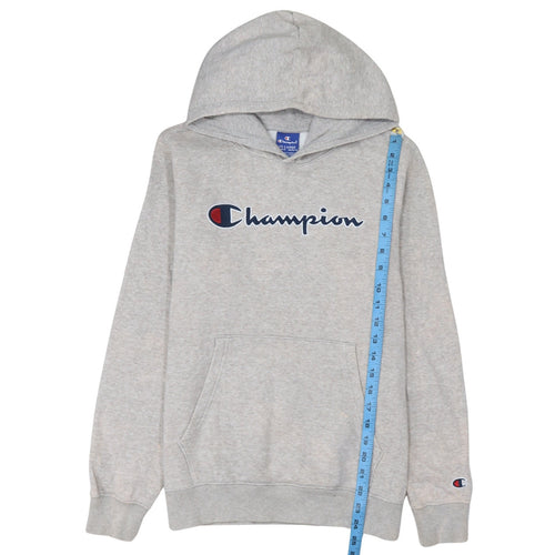 Champion Boys Grey Pullover Hoodie 2XL 15-16 Years Fleece Logo Sweatshirt