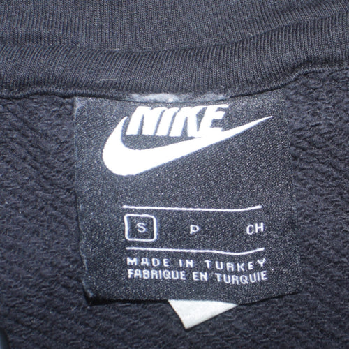 Nike Men's Black Small Pullover Hoodie with Pink Logo Print