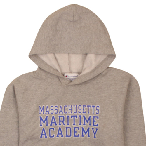 Champion Boys Grey Massachusetts Maritime Academy Pullover Hoodie YXL (14-16)