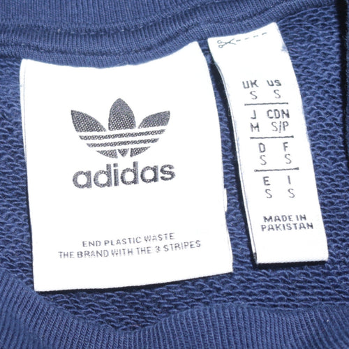 Adidas Men’s Blue Crew Neck Pullover Sweatshirt Size S