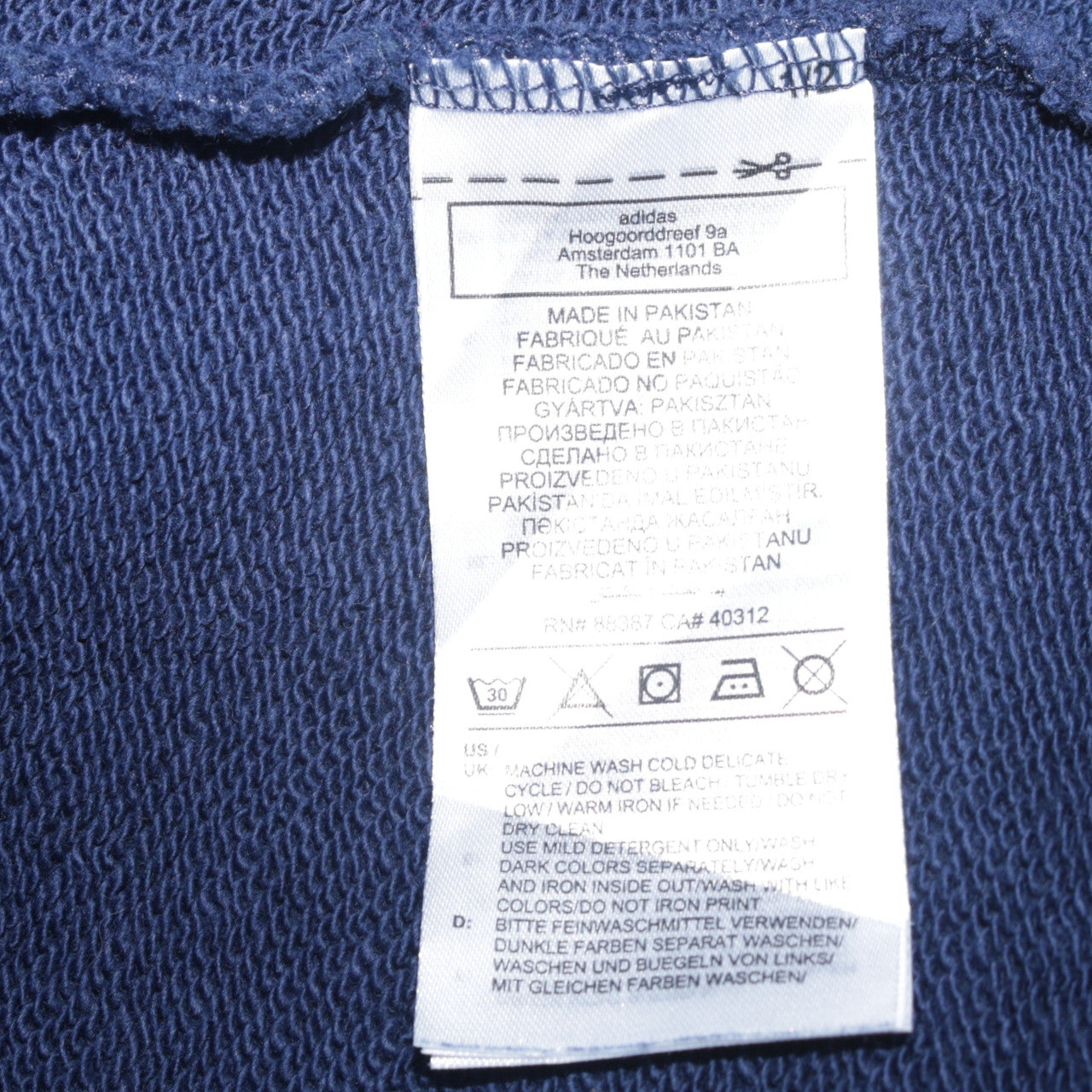 Adidas Men’s Blue Crew Neck Pullover Sweatshirt Size S
