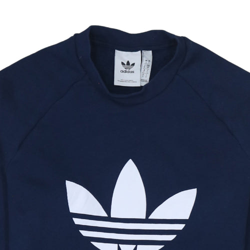 Adidas Men’s Blue Crew Neck Pullover Sweatshirt Size S