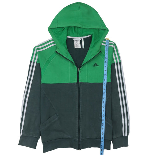 Adidas Men’s Green Full Zip Hoodie Size M Sportswear