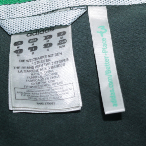 Adidas Men’s Green Full Zip Hoodie Size M Sportswear