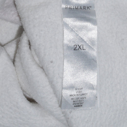 Primark NBA Men’s White 2XL Pullover Hoodie Chicago Bulls Logo Sweatshirt