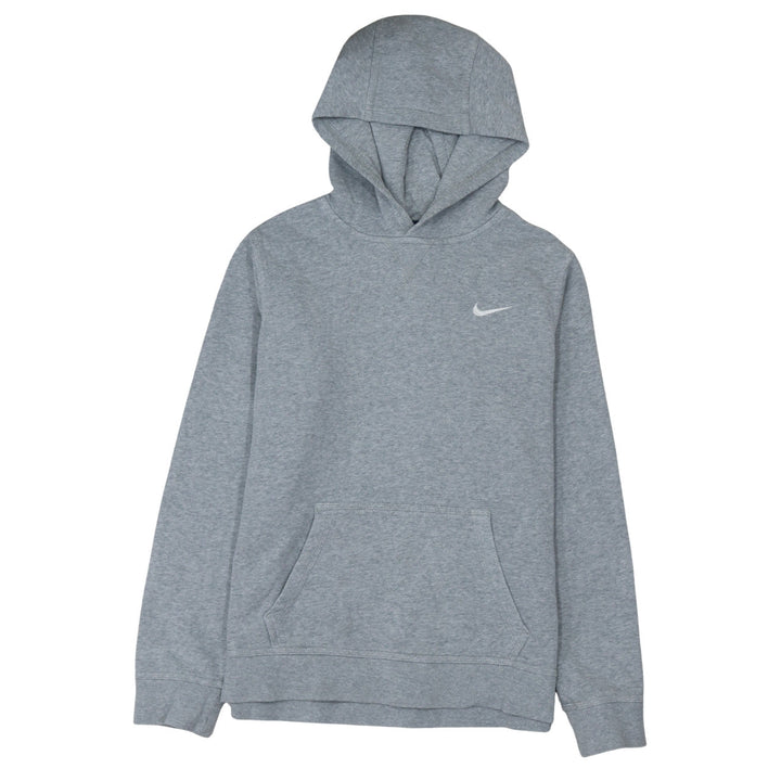 Nike Boys Grey Pullover Hoodie 158-170cm Classic Fleece Sweatshirt