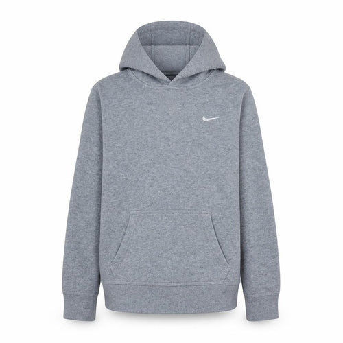 Nike Boys Grey Pullover Hoodie 158-170cm Classic Fleece Sweatshirt