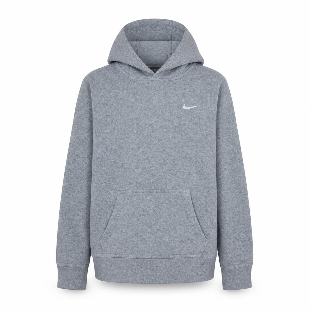 Nike Boys Grey Pullover Hoodie 158-170cm Classic Fleece Sweatshirt