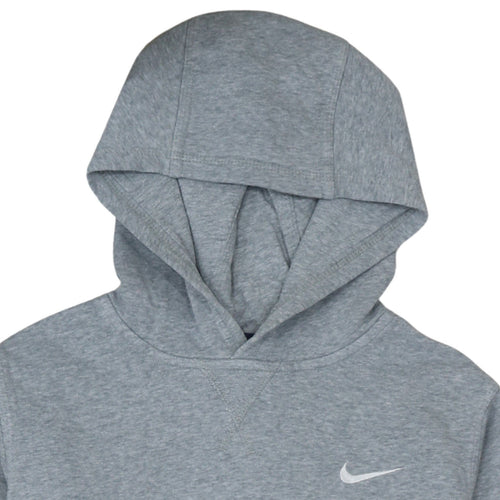 Nike Boys Grey Pullover Hoodie 158-170cm Classic Fleece Sweatshirt